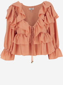 Chloè Silk Ruffle Top