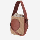 Chloè Small Horse Medal Bag Made Of Natural Fibers