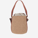 Chloè Small Horse Medal Bag Made Of Natural Fibers