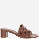 Gianvito Rossi Woven Leather Mules