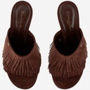 Gianvito Rossi Suede Mules With Bangs
