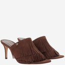 Gianvito Rossi Suede Mules With Bangs