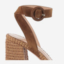 Gianvito Rossi Suede And Raffia Sandals