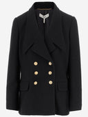Chloè Double Breasted Bouclé Wool Jacket