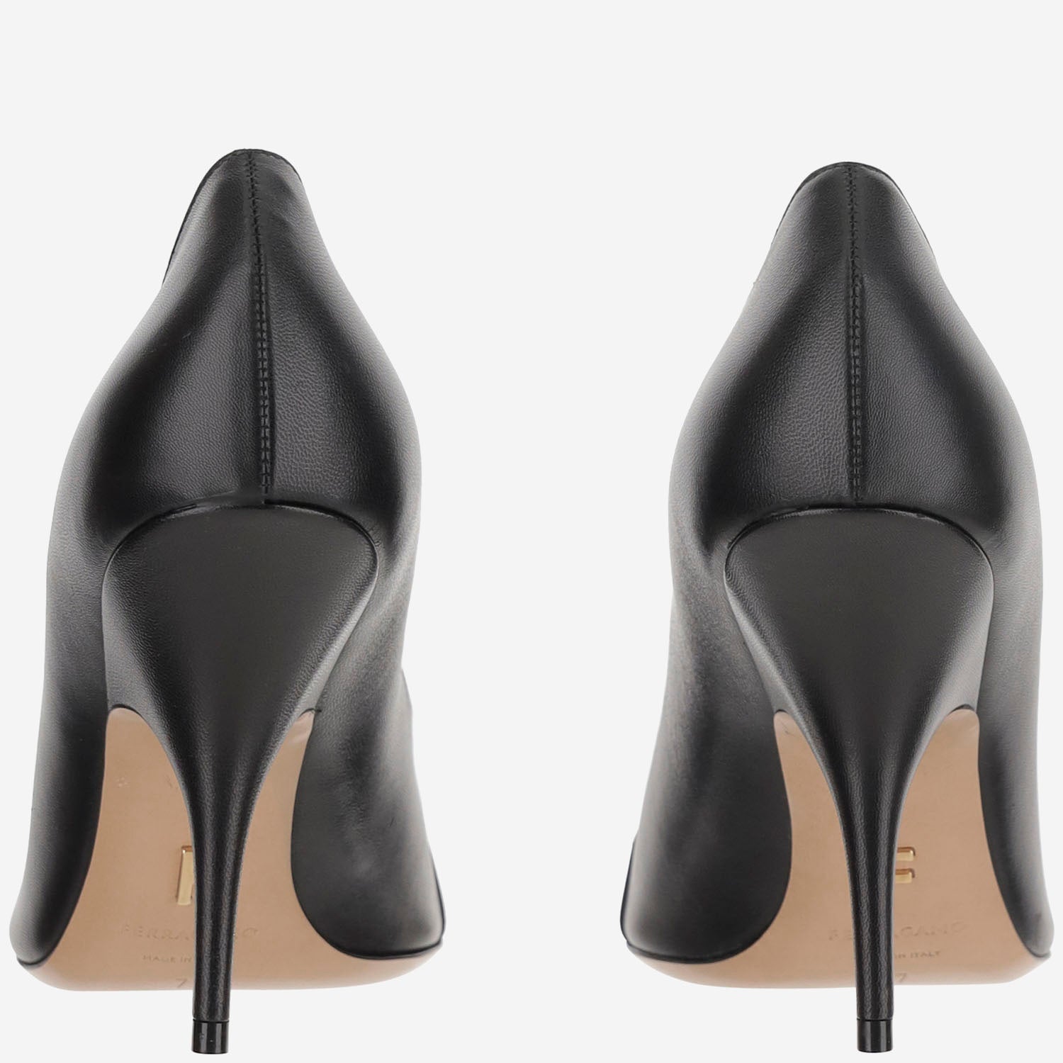 Salvatore Ferragamo Leather Pumps With Logo
