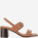Salvatore Ferragamo Leather Sandals With Logo