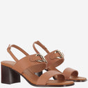 Salvatore Ferragamo Leather Sandals With Logo