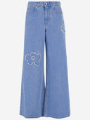 Jeans di denim di cotone Marni con appliqués
