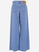 Jeans di denim di cotone Marni con appliqués