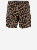 Aspesi Nylon Short Pants With Leo Pattern