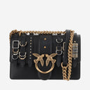 Pinko Love Leather Shoulder Bag With Straps