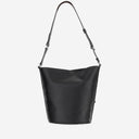 Borsa a tracolla in pelle rosa con cinturini