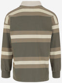 Autry Cotton Polo Shirt With Striped Pattern And Logo