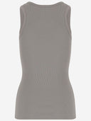 Pinko Stretch Cotton Tank Top With Logo