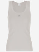 Pinko Stretch Cotton Tank Top With Logo