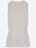 Pinko Stretch Cotton Tank Top With Logo