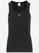 Pinko Stretch Cotton Tank Top With Logo