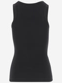 Pinko Stretch Cotton Tank Top With Logo