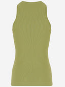 Pinko Stretch Cotton Tank Top With Logo