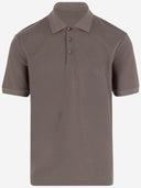 Giorgio Armani Silk And Linen Blend Polo Shirt With Logo