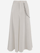 Pinko -Baumwollmischung langer Rock mit Jeweled Kette