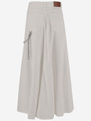 Pinko -Baumwollmischung langer Rock mit Jeweled Kette