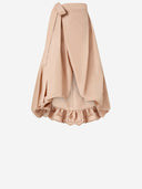 Pinko Wide Taffeta Skirt With Bow
