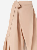 Pinko Wide Taffeta Skirt With Bow