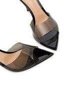 Gianvito Rossi „Elle“ 85 mm Mule mit transparentem Riemen