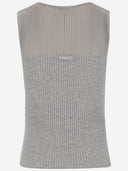 Pinko Wool Blend Tank Top With Logo