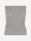 Pinko Wool Blend Tank Top With Logo