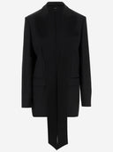 Pinko Wool Blend Single Breasted Jacket With Satin Collar