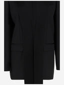 Pinko Wool Blend Single Breasted Jacket With Satin Collar