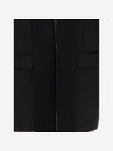 Pinko Wool Blend Single Breasted Jacket With Satin Collar