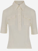 Chloè Cotton Short Sleeve Utilitarian Top