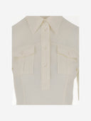 Chloè Cotton Short Sleeve Utilitarian Top