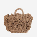 Ibeliv Straw Shoulder Bag With Ruffles