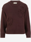 Bruno Manetti Cotton Blend Pullover With Embroidery