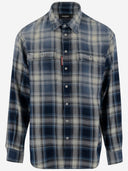 Camicia di cotone dsquared2 con motivo a controllo