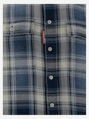 Camicia di cotone dsquared2 con motivo a controllo