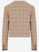 Pinko Cotton Blend Jacket With Check Pattern