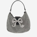 Self Portrait Crescent Moon Bag With Crystals