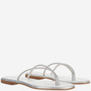 Kima Leather Sandals With Rhinestones