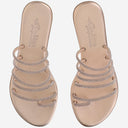 Kima Leather Sandals With Rhinestones