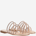 Kima Leather Sandals With Rhinestones