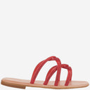 Kima Leather Sandals With Rhinestones