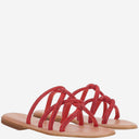 Kima Leather Sandals With Rhinestones