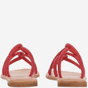 Kima Leather Sandals With Rhinestones