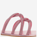 Kima lederen sandalen met strass