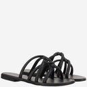 Kima Leather Sandals With Rhinestones